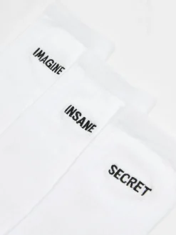 New 3 pack ch skarpet z haftem Skarpety, Rajstopy