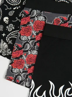 New 3 pack bokserek w stylu punk rock Bokserki