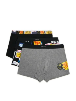 Sale 3 pack bokserek z kolorowym nadrukiem Bokserki