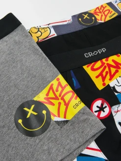 Sale 3 pack bokserek z kolorowym nadrukiem Bokserki