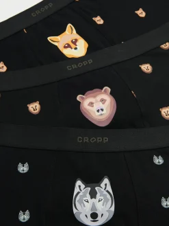 Fashion 3 pack bokserek z motywem zwierzęcym Bokserki