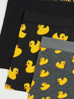 Discount 3 pack bokserek z motywem kaczek Bokserki