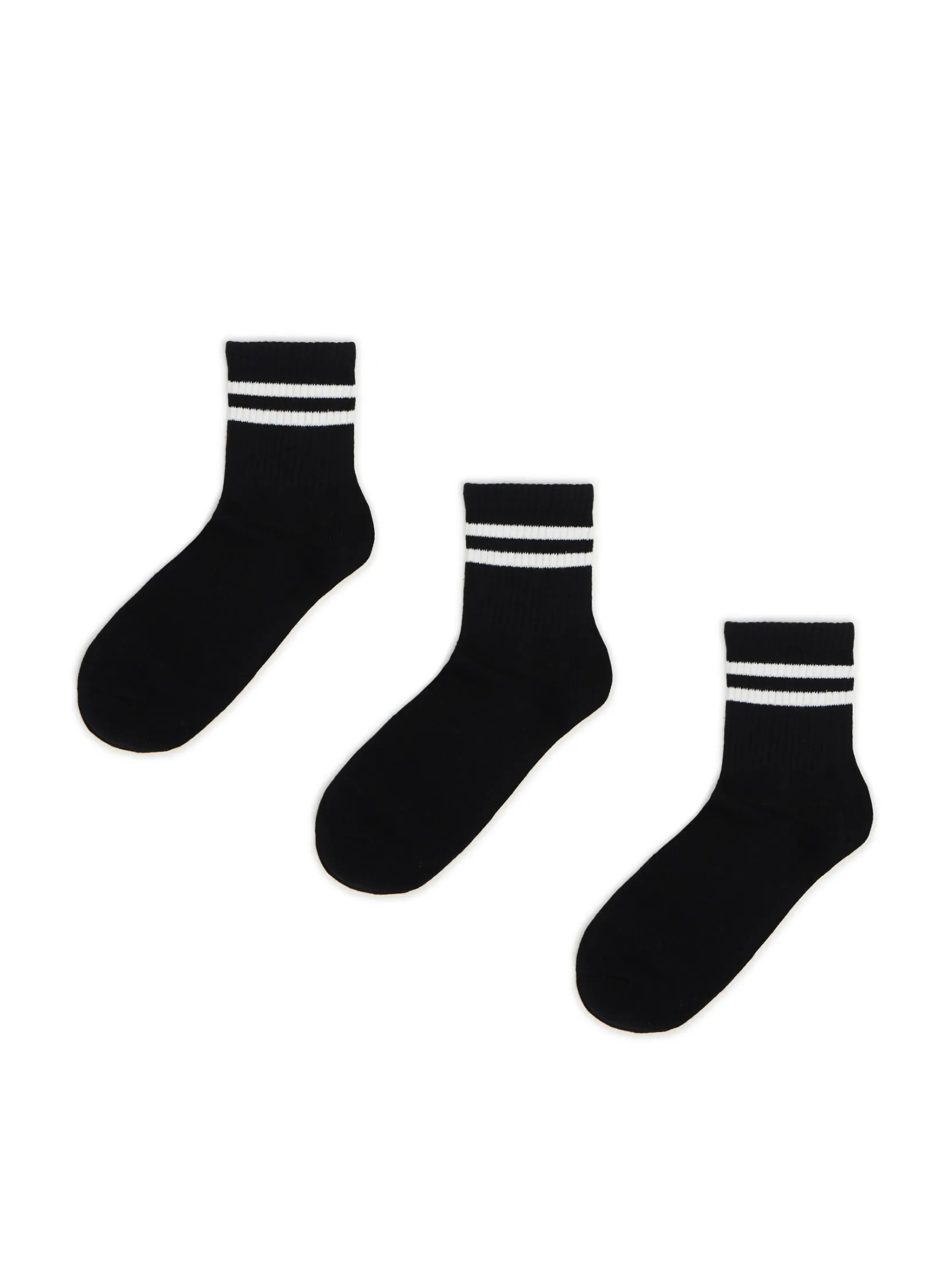 Clearance 3 pack ch skarpet z białymi paskami Skarpety, Rajstopy