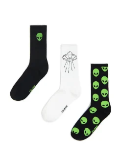 Clearance 3 pack długich skarpet alien Skarpetki