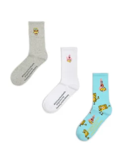 Online 3 pack długich skarpet SpongeBob SquarePants Skarpetki