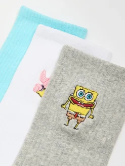 Online 3 pack długich skarpet SpongeBob SquarePants Skarpetki