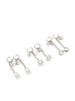 Online 3 pack kolczyków z zawieszkami Biżuteria