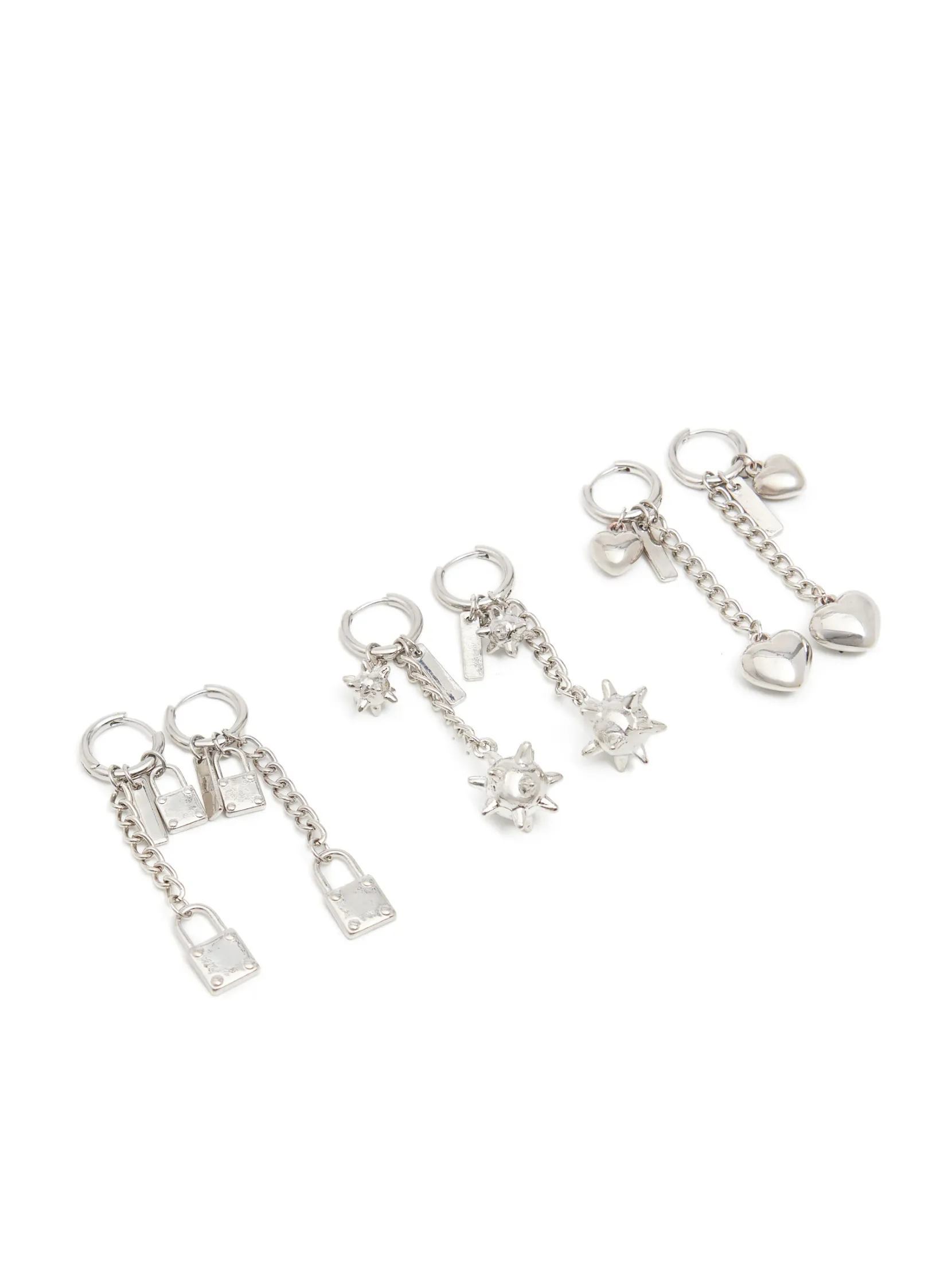 Online 3 pack kolczyków z zawieszkami Biżuteria