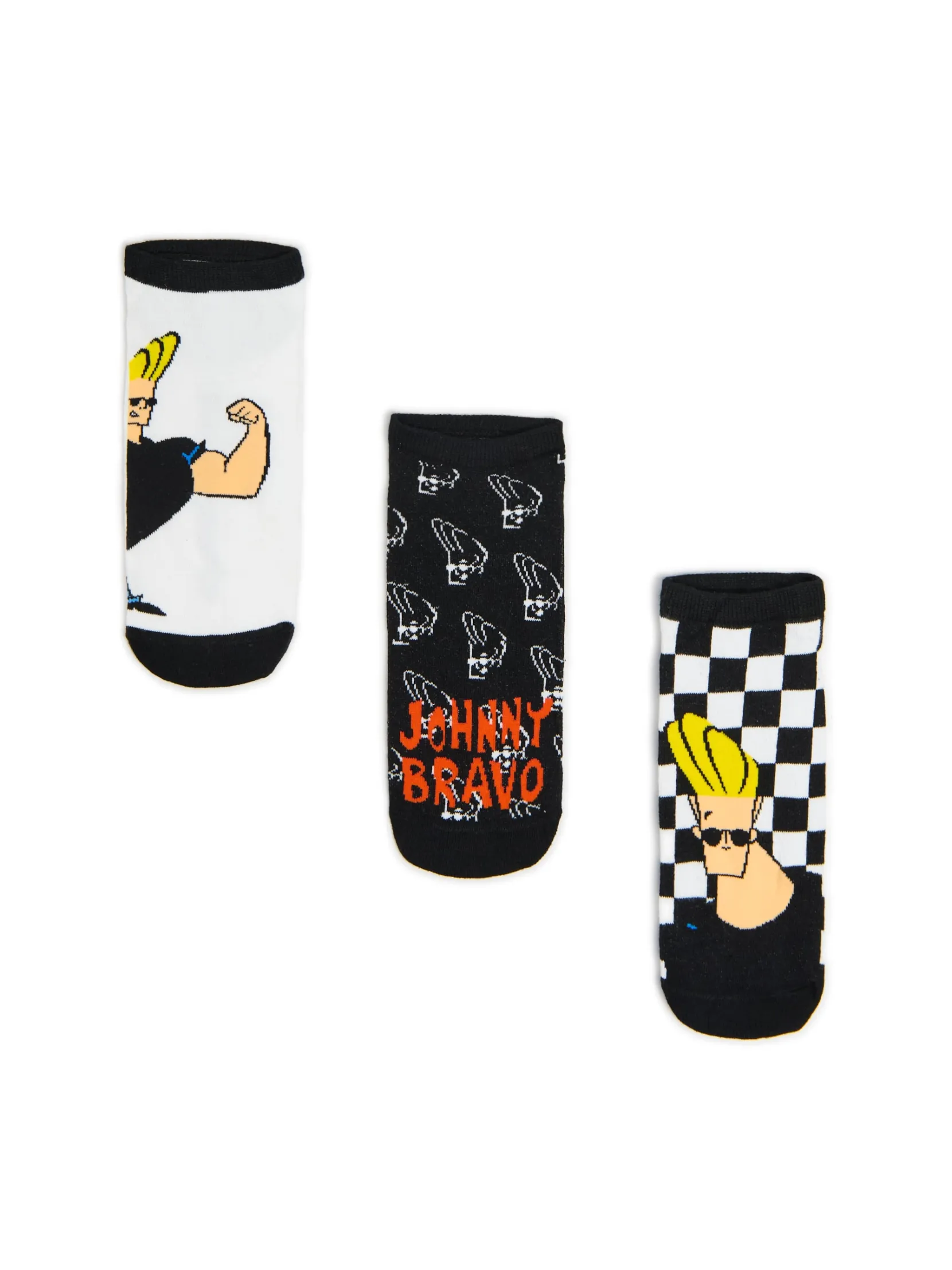 Sale 3 pack krótkich skarpet Johnny Bravo Skarpetki