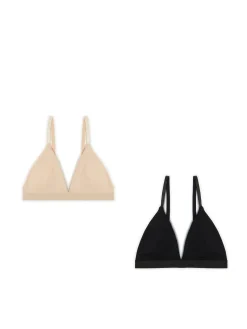 Fashion 2 pack miękkich bawełnianych staników Bielizna