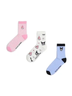 Clearance 3 pack skarpet My Melody i Kuromi Skarpety, Rajstopy