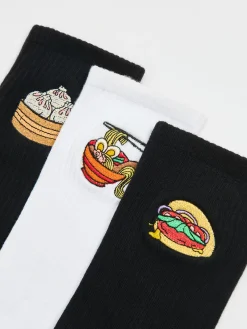 Outlet 3 pack skarpet z azjatyckim jedzeniem Skarpetki