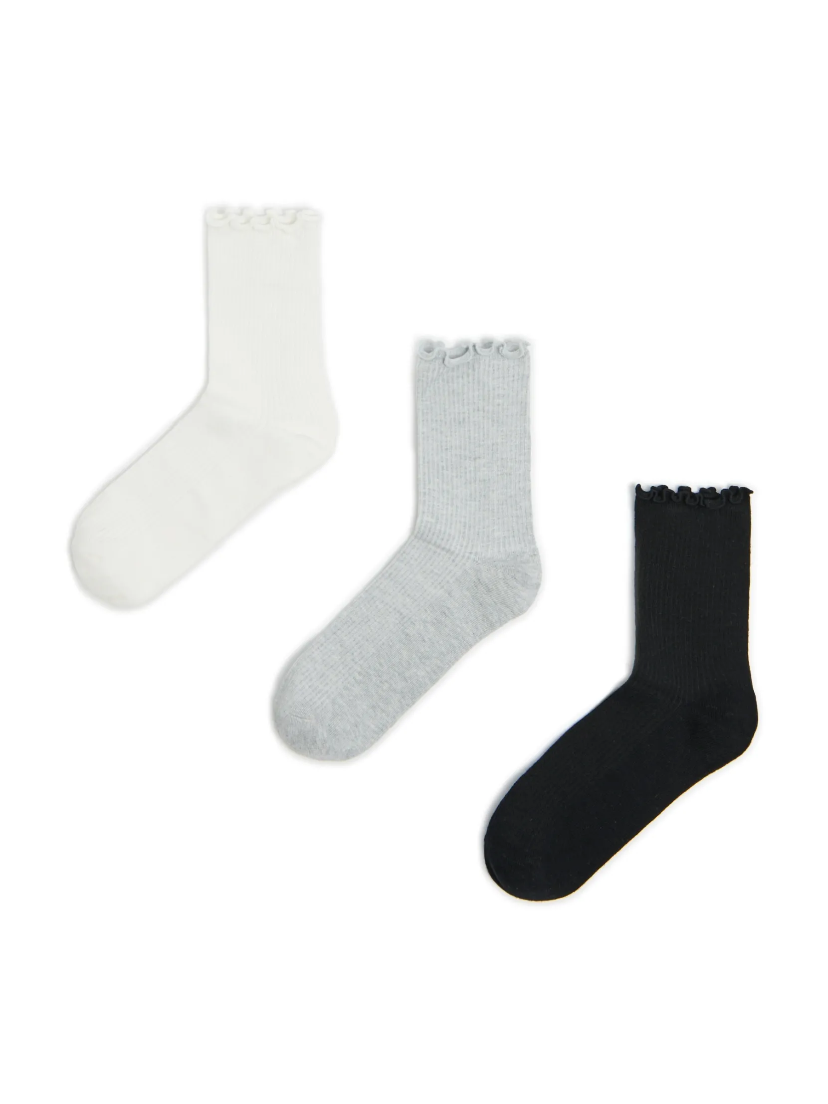 Discount 3 pack skarpet z falbaną Skarpety, Rajstopy
