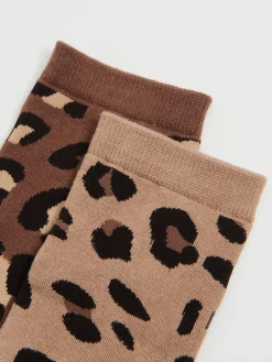 Fashion 2 pack skarpet z motywem zwierzęcym Skarpety, Rajstopy