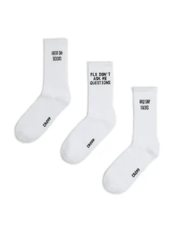 Outlet 3 pack skarpet ze sloganami Skarpetki