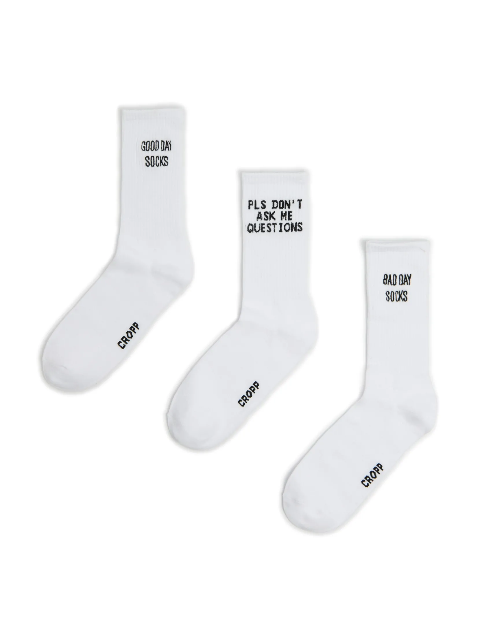 Outlet 3 pack skarpet ze sloganami Skarpetki