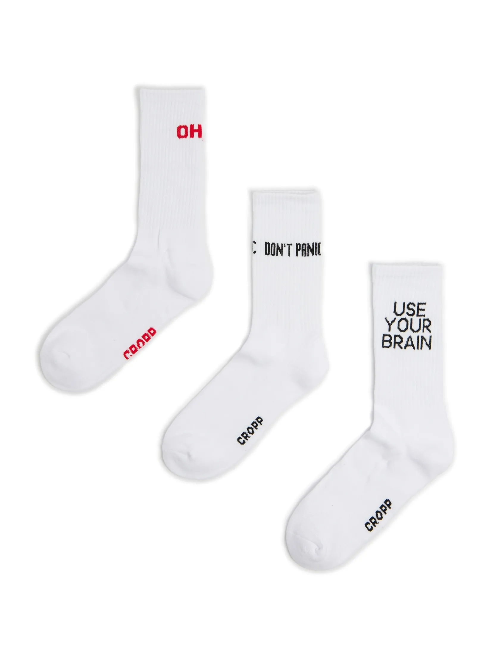 Outlet 3 pack skarpet ze sloganami Skarpetki