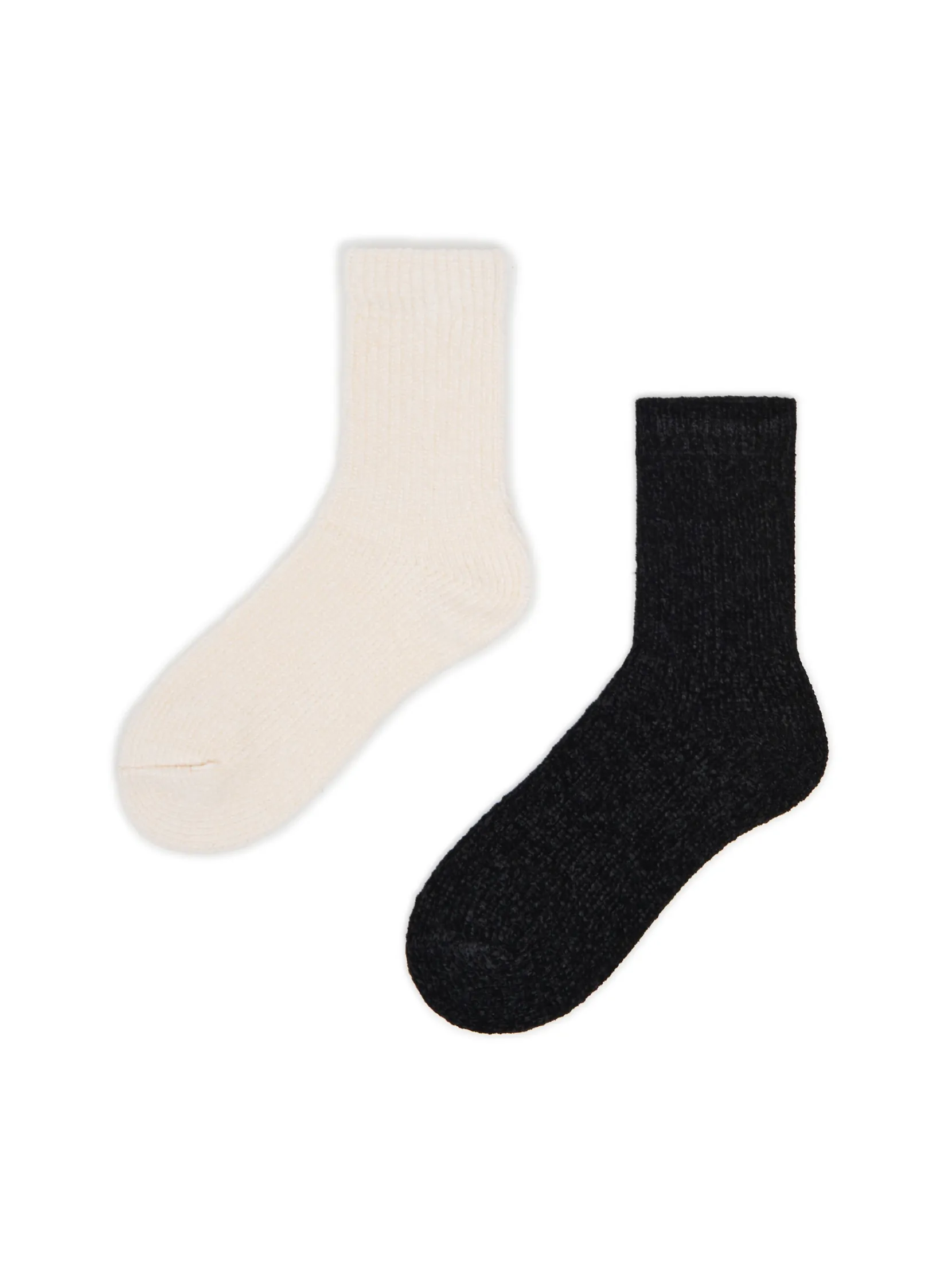 Fashion 2 pack szenilowych skarpet Cozy|Skarpety, Rajstopy