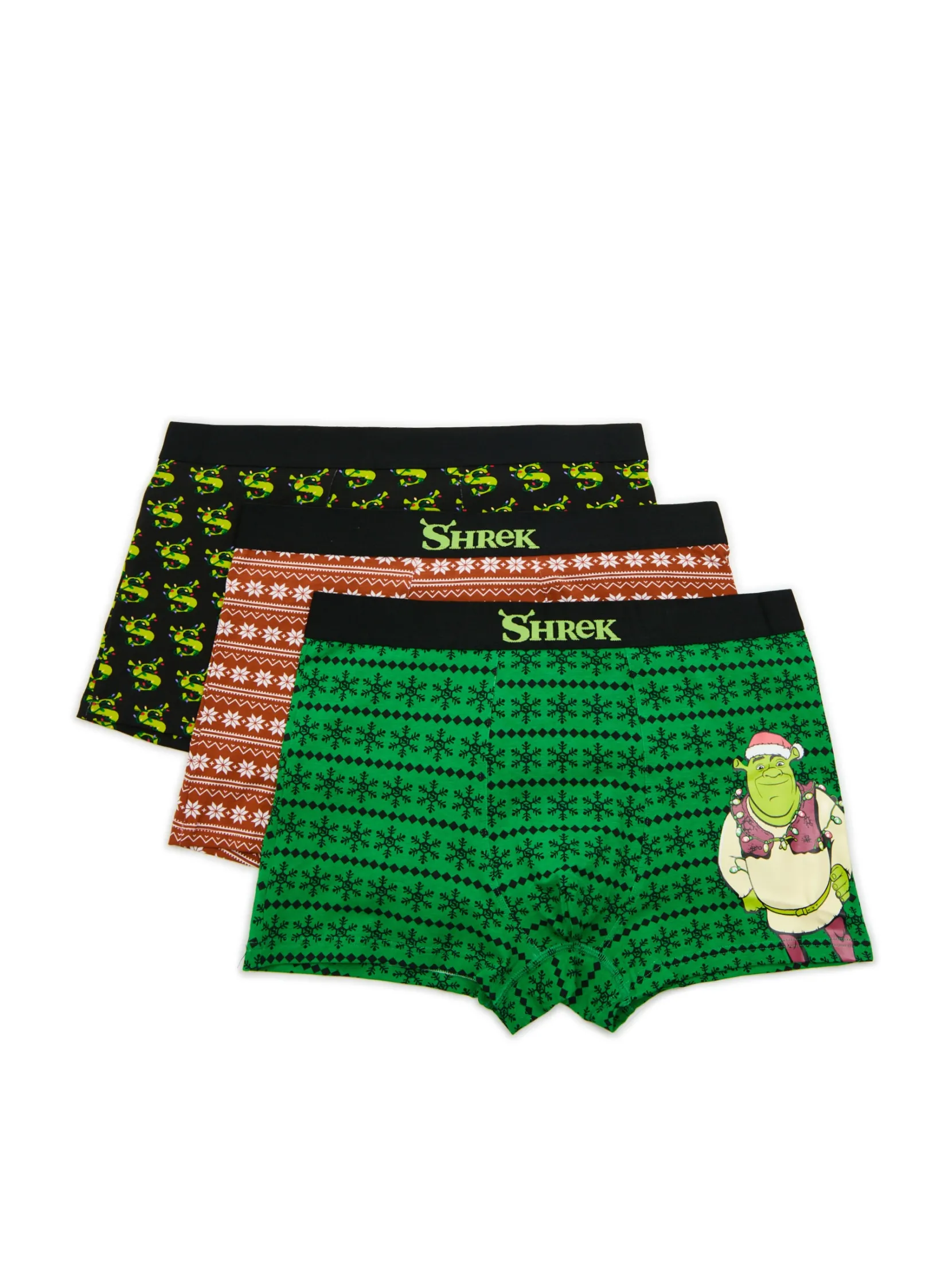 Sale 3 pack świątecznych bokserek Shrek Akcesoria Świąteczne|Bokserki