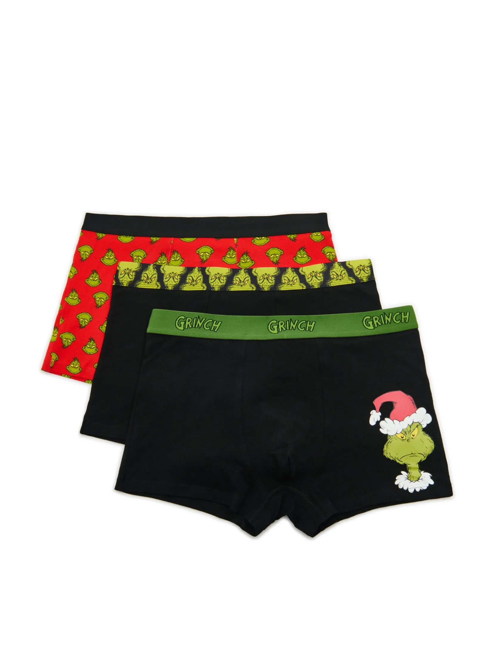 Online 3 pack świątecznych bokserek z Grinchem Akcesoria Świąteczne|Bokserki