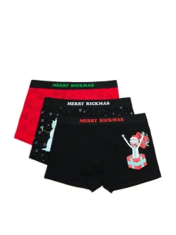 Hot 3 pack świątecznych bokserek Rick i Morty Akcesoria Świąteczne|Bokserki