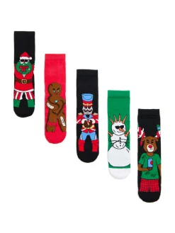Best 5 pack świątecznych skarpet Akcesoria Świąteczne|Skarpetki