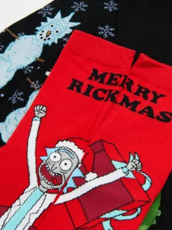New 3 pack świątecznych skarpet Rick i Morty Akcesoria Świąteczne|Skarpetki