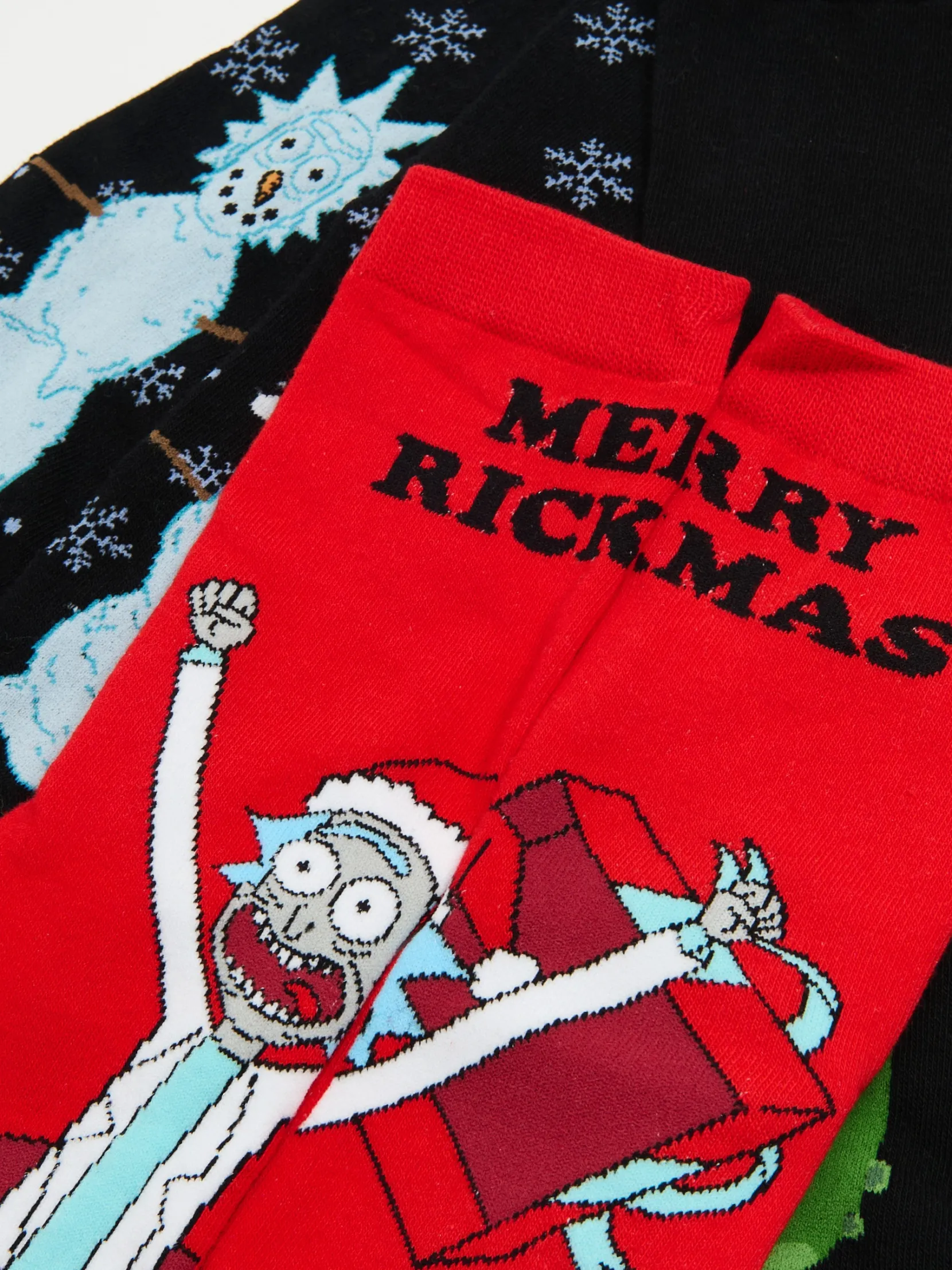 New 3 pack świątecznych skarpet Rick i Morty Akcesoria Świąteczne|Skarpetki