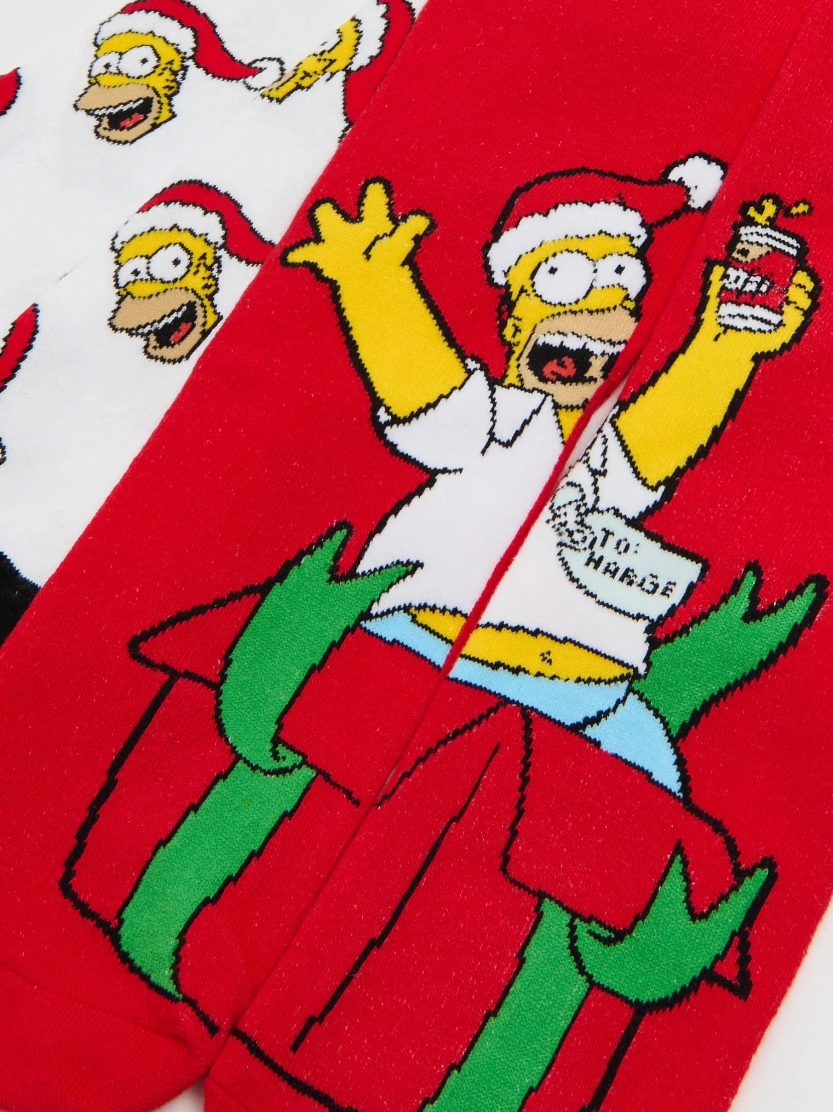 Outlet 2 pack świątecznych skarpet Simpsonowie Akcesoria Świąteczne|Skarpetki