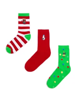 Best 3 pack świątecznych skarpet z kotami Akcesoria Świąteczne|Skarpety, Rajstopy