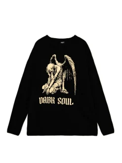 Discount Żakardowy sweter z nadrukiem Swetry