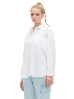 Best Bawełniana biała koszula oversize Koszule, Bluzki