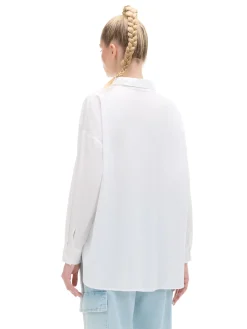 Best Bawełniana biała koszula oversize Koszule, Bluzki