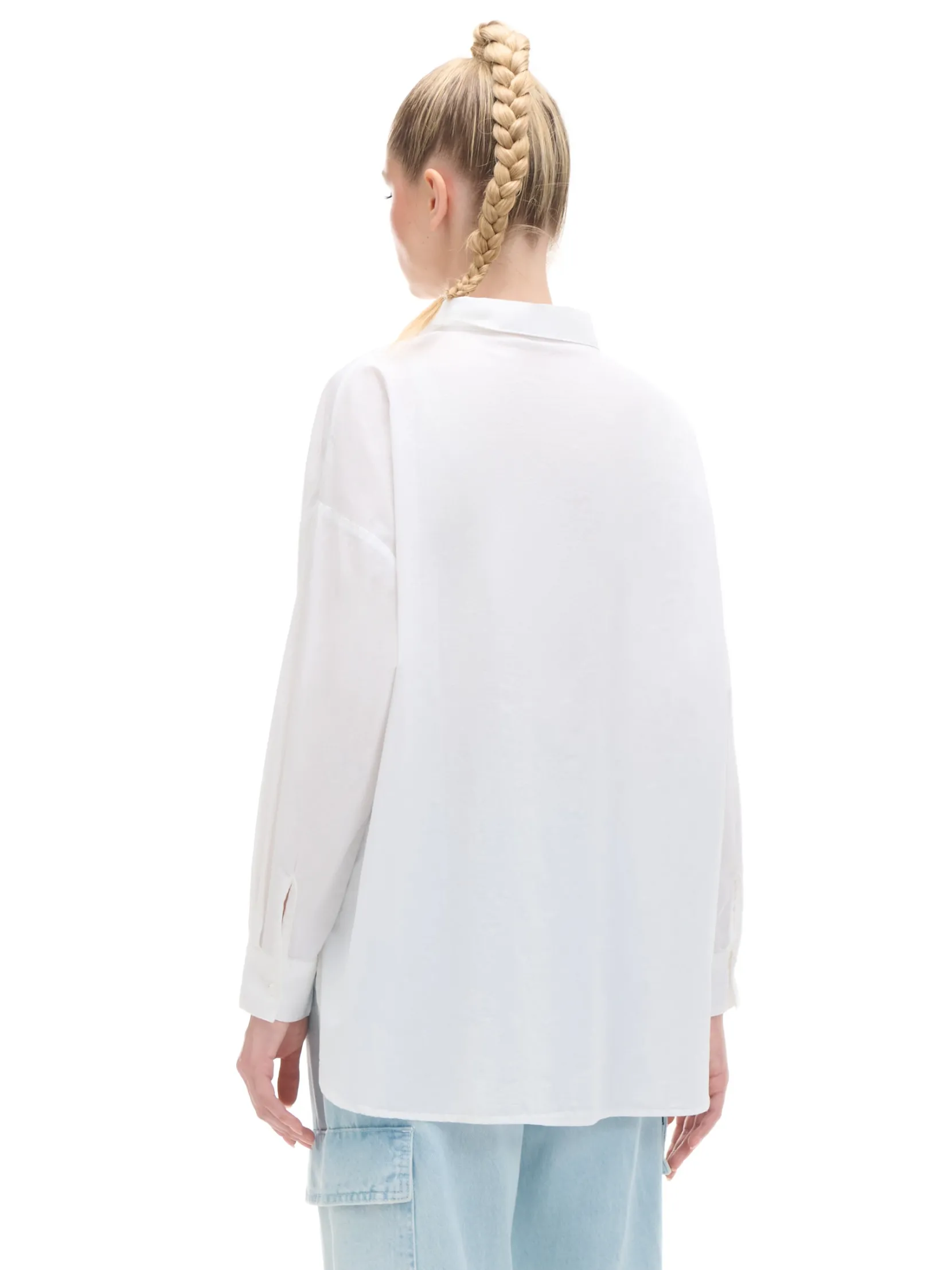 Best Bawełniana biała koszula oversize Koszule, Bluzki