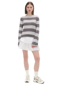 Hot Bawełniany sweter w paski Swetry