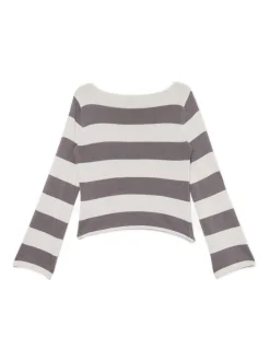 Hot Bawełniany sweter w paski Swetry