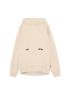 Outlet Beżowa bluza loose z kapturem Bluzy