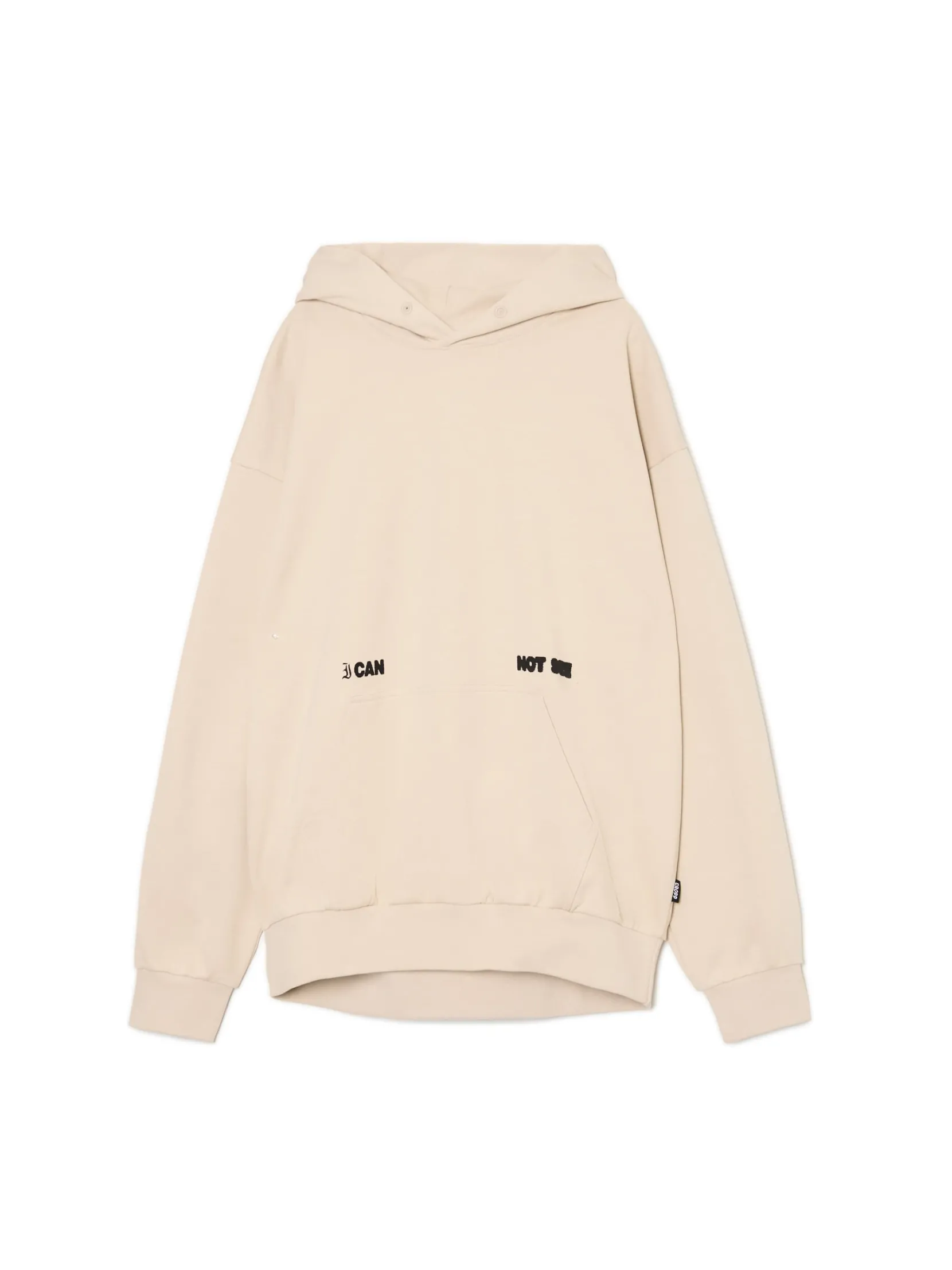 Outlet Beżowa bluza loose z kapturem Bluzy
