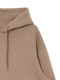 New Beżowa bluza regular z kapturem Bluzy|Sety