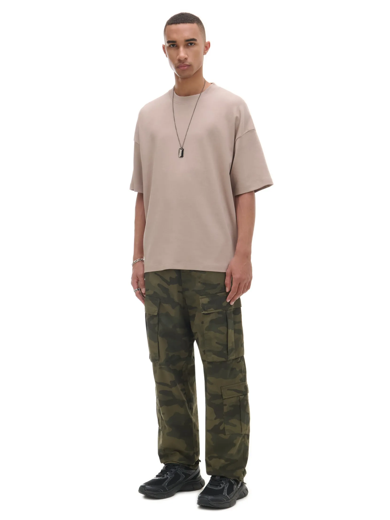 Sale Beżowa koszulka basic Koszulki