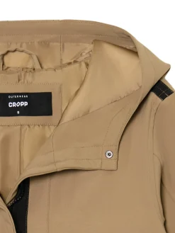 Clearance Beżowa parka z kapturem Kurtki, Płaszcze
