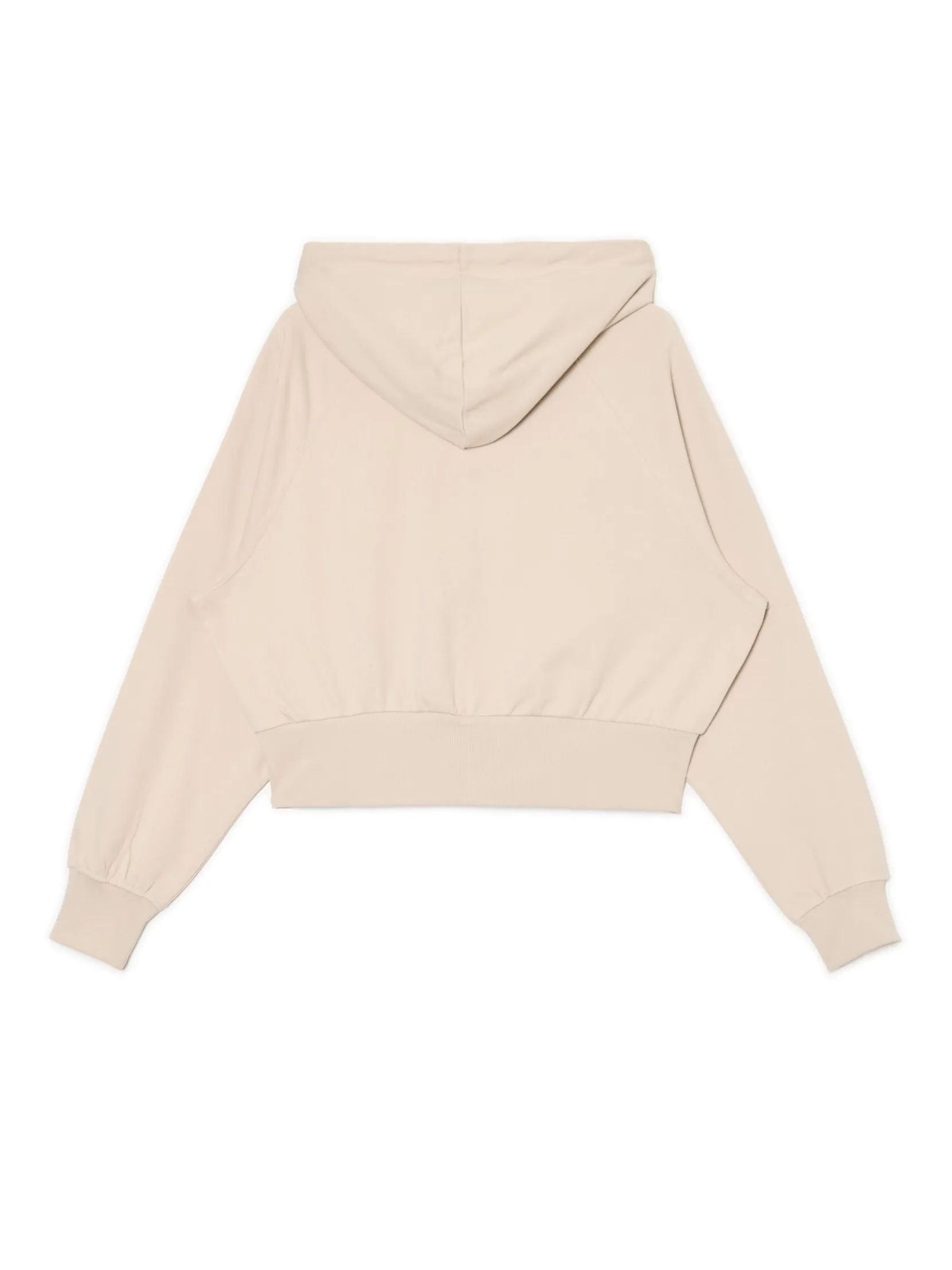 Outlet Beżowa rozpinana bluza z kapturem Bluzy