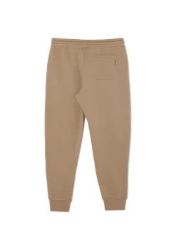 Sale Beżowe dresowe joggery regular Spodnie|Sety