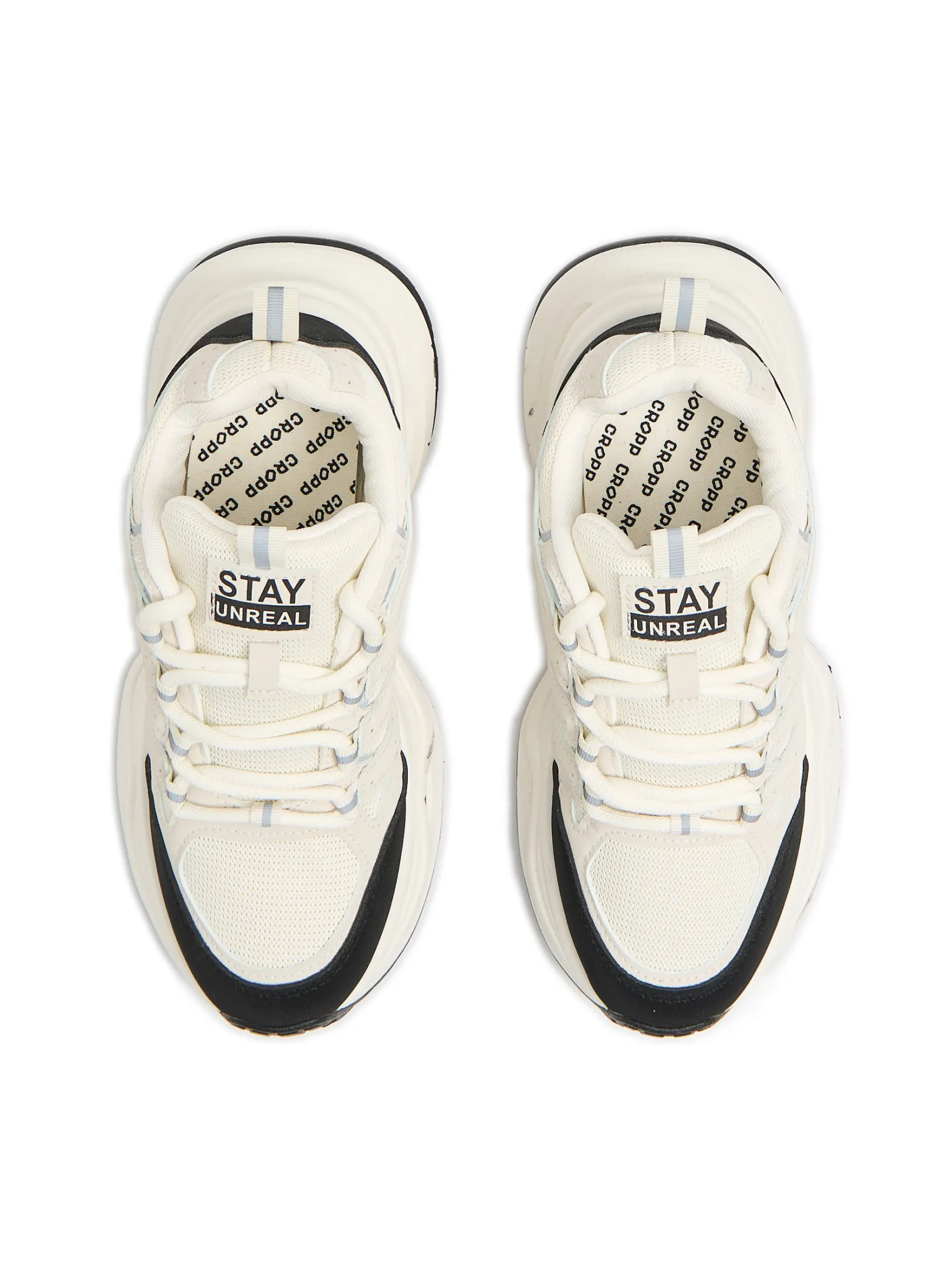 New Beżowe sneakersy z odblaskowymi elementami Sneakersy