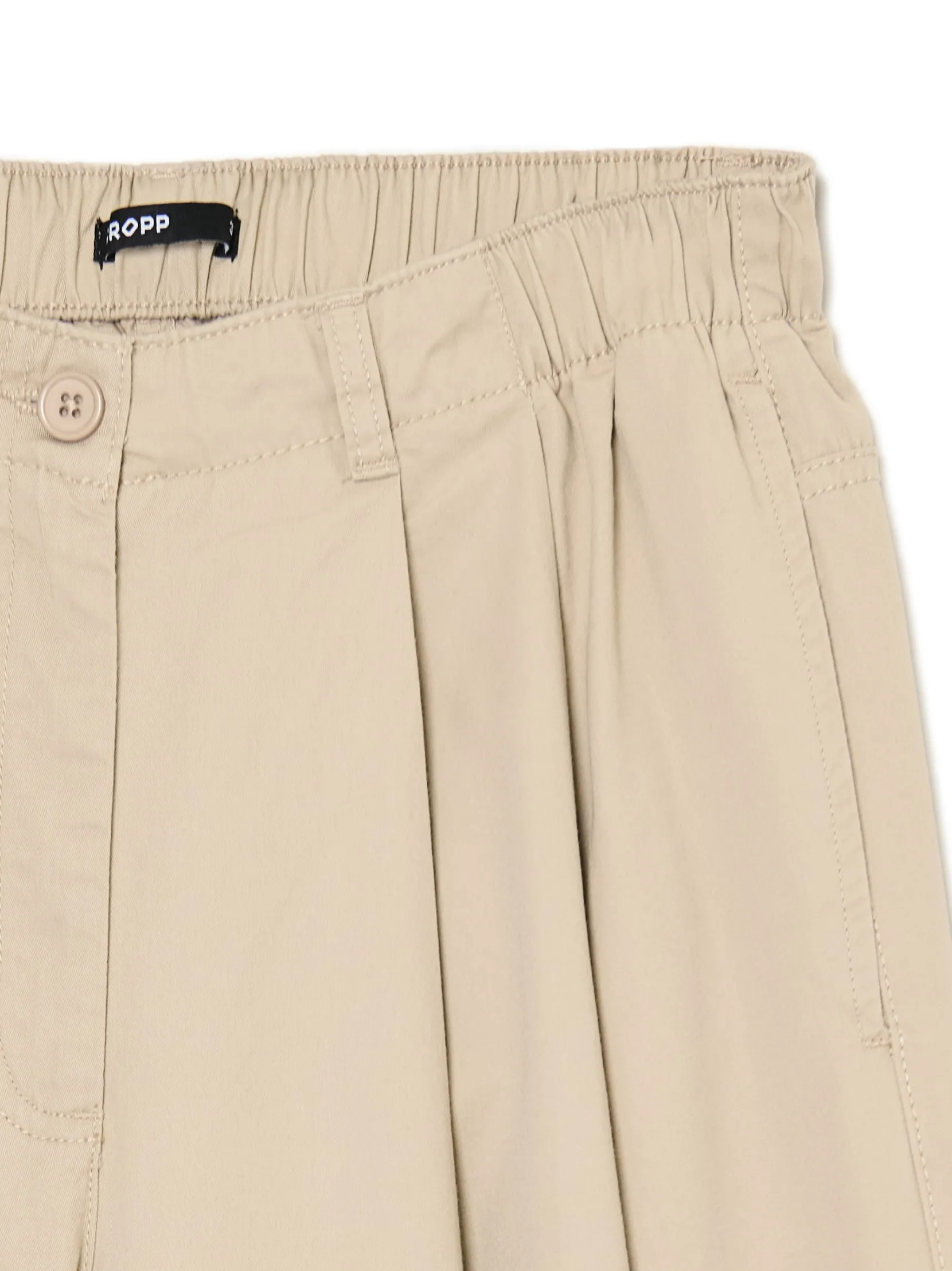 Sale Beżowe spodnie wide leg Spodnie