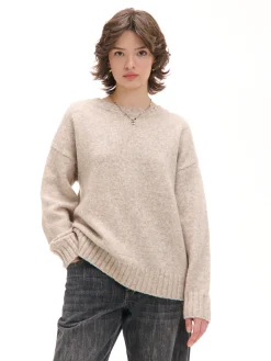 Outlet gładki sweter Swetry