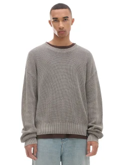 Hot sweter z prążkowanej dzianiny Swetry