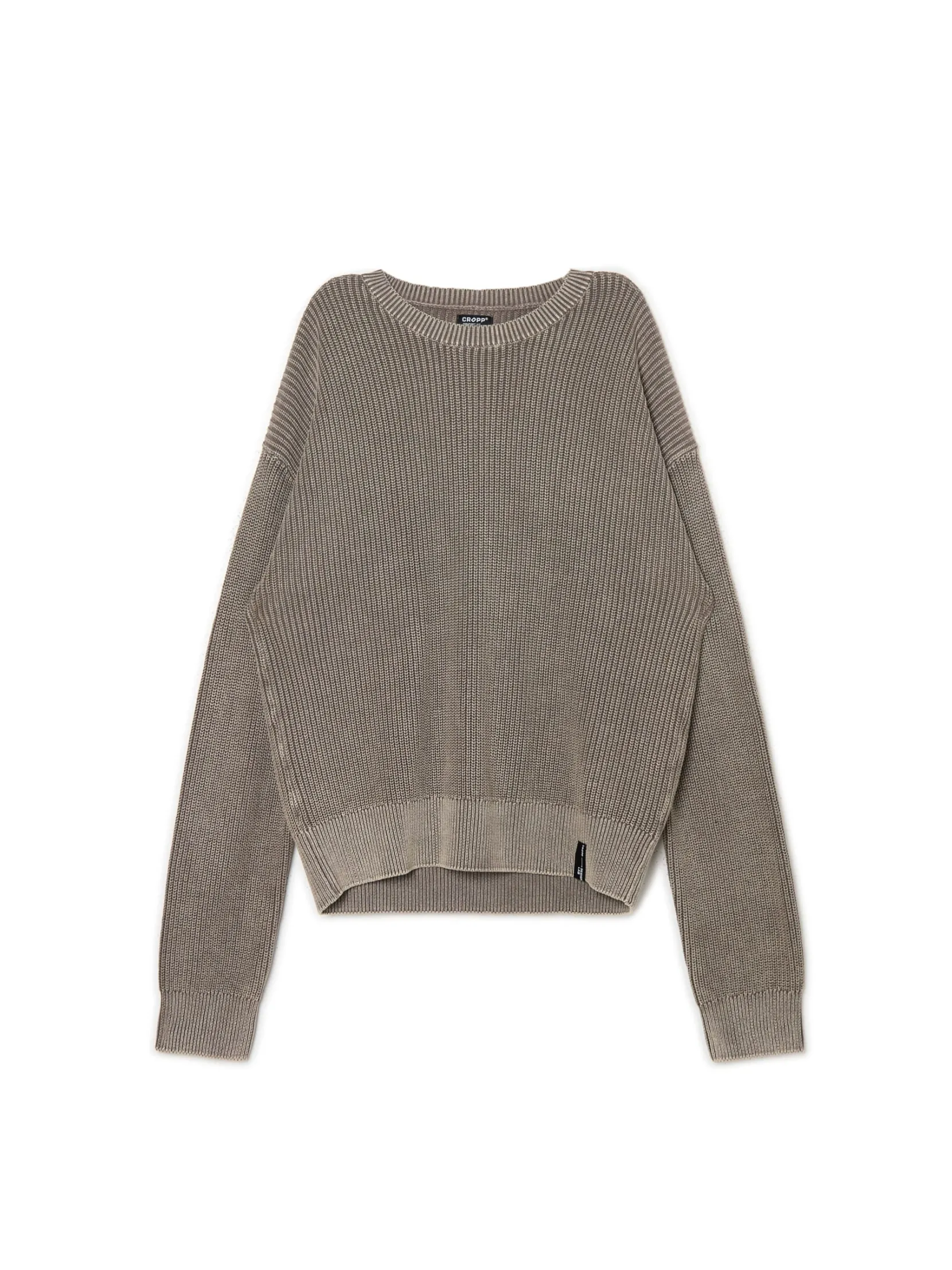 Hot sweter z prążkowanej dzianiny Swetry