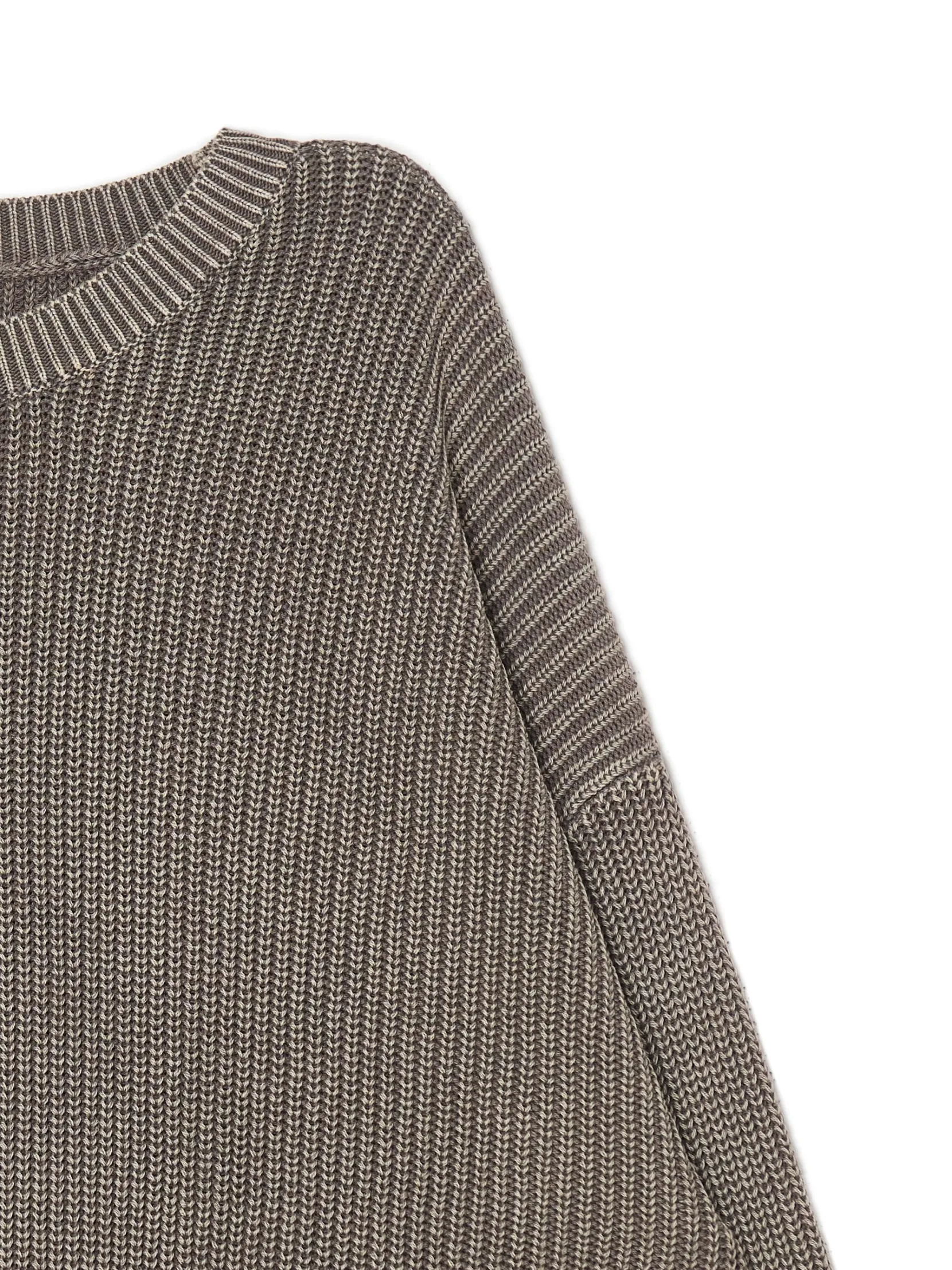 Hot sweter z prążkowanej dzianiny Swetry