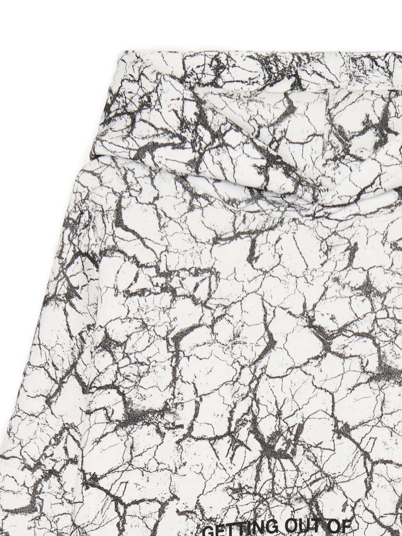 Online Biała bluza hoodie z nadrukiem all over Bluzy